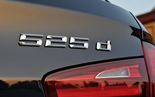 E895 525d Emblem 525 d schriftzug Badge auto aufkleber 3D car Sticker Chrom Abziehbild von badgeswelt