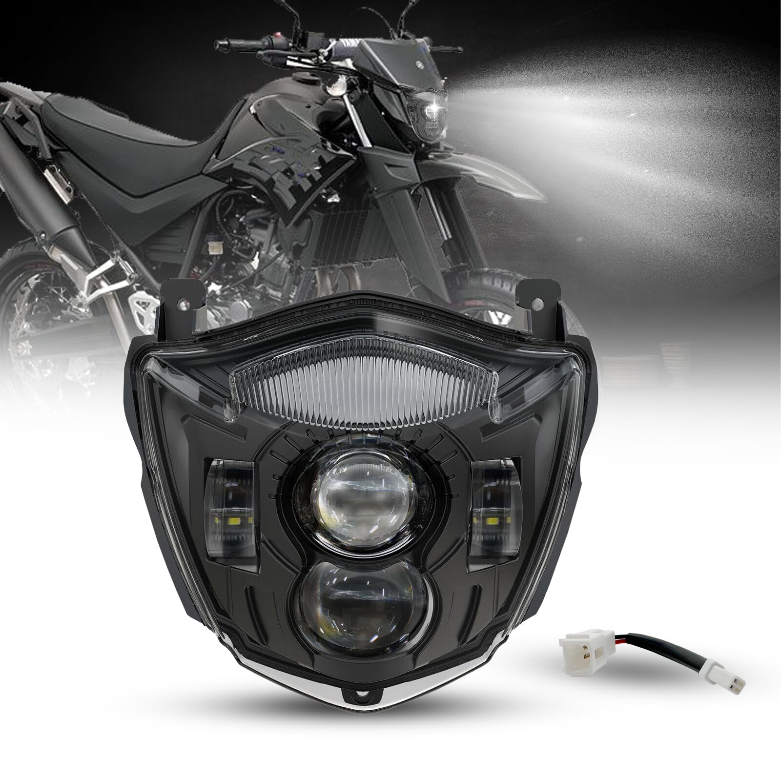 bamotoop LED Motorrad Scheinwerfer e geprüft 84W 3000LM passend für Yamaha XT660X 2004-2006 XT660R 2004-2016 bamotoop LED Motorrad Scheinwerfer e geprüft 84W 3000LM passend für Yamaha XT660X 2004-2006 XT660R 2004-2016 von bamotoop