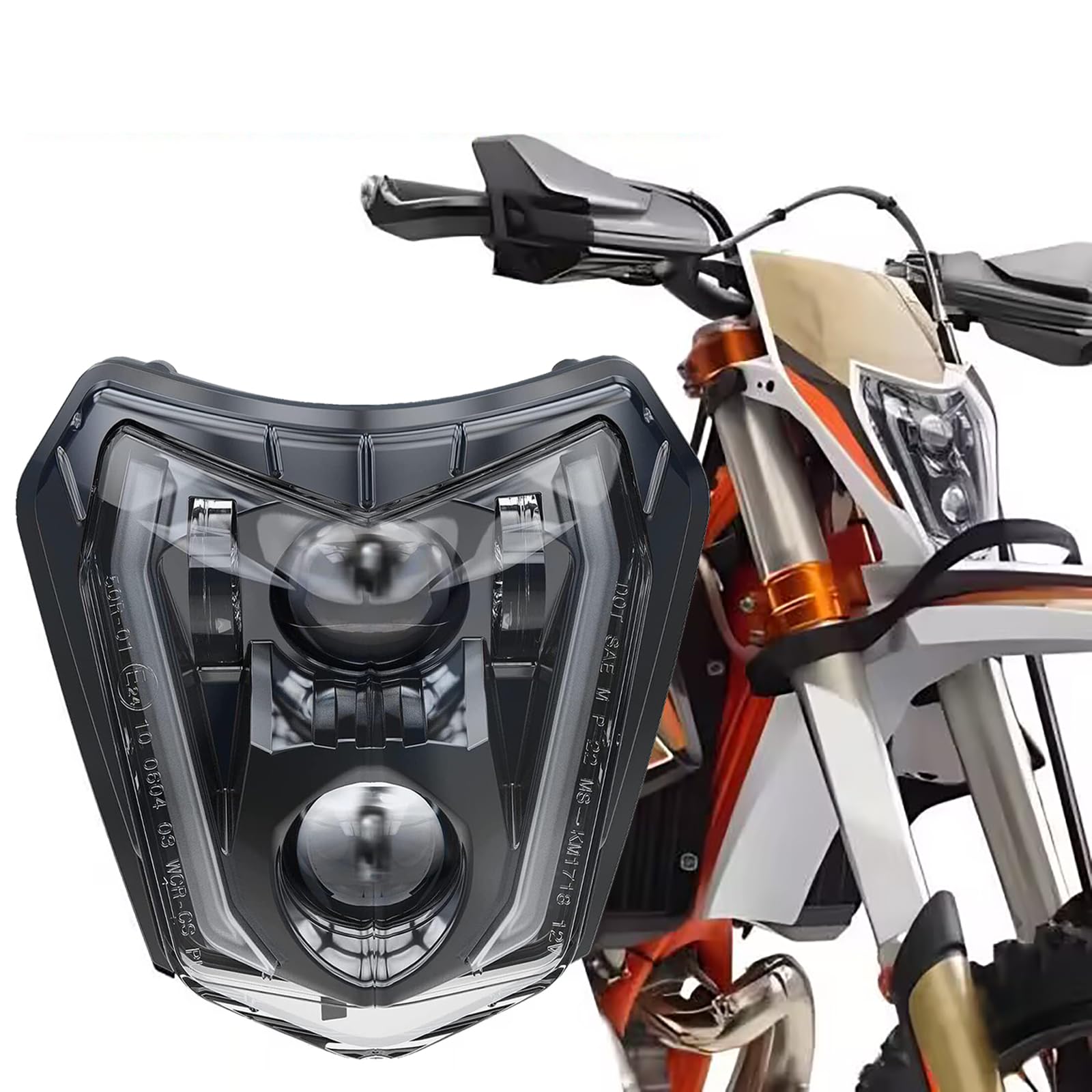 bamotoop Led Motorrad Scheinwerfer e-geprüft für KTM EXC XCW 250 350 450 500 2014-2023 SMC-R 690 Enduro 2019-2023 bamotoop Led Motorrad Scheinwerfer e-geprüft für KTM EXC XCW 250 350 450 500 2014-2023 SMC-R 690 Enduro 2019-2023 von bamotoop