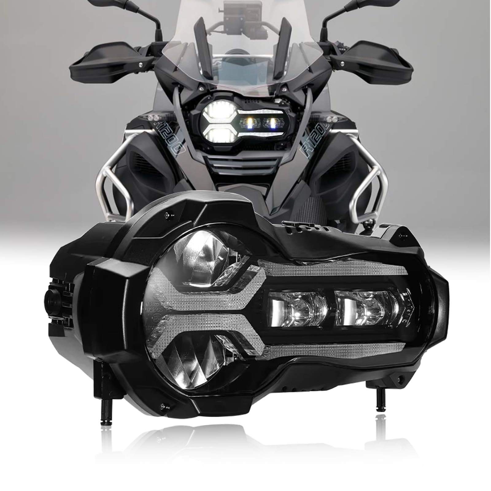 bamotoop Motorrad LED Scheinwerfer E Geprüft DRL für BMW R1200 R1200GS K50 2014-2019 ADV K51 2014-2018 bamotoop Motorrad LED Scheinwerfer E Geprüft DRL für BMW R1200 R1200GS K50 2014-2019 ADV K51 2014-2018 von bamotoop
