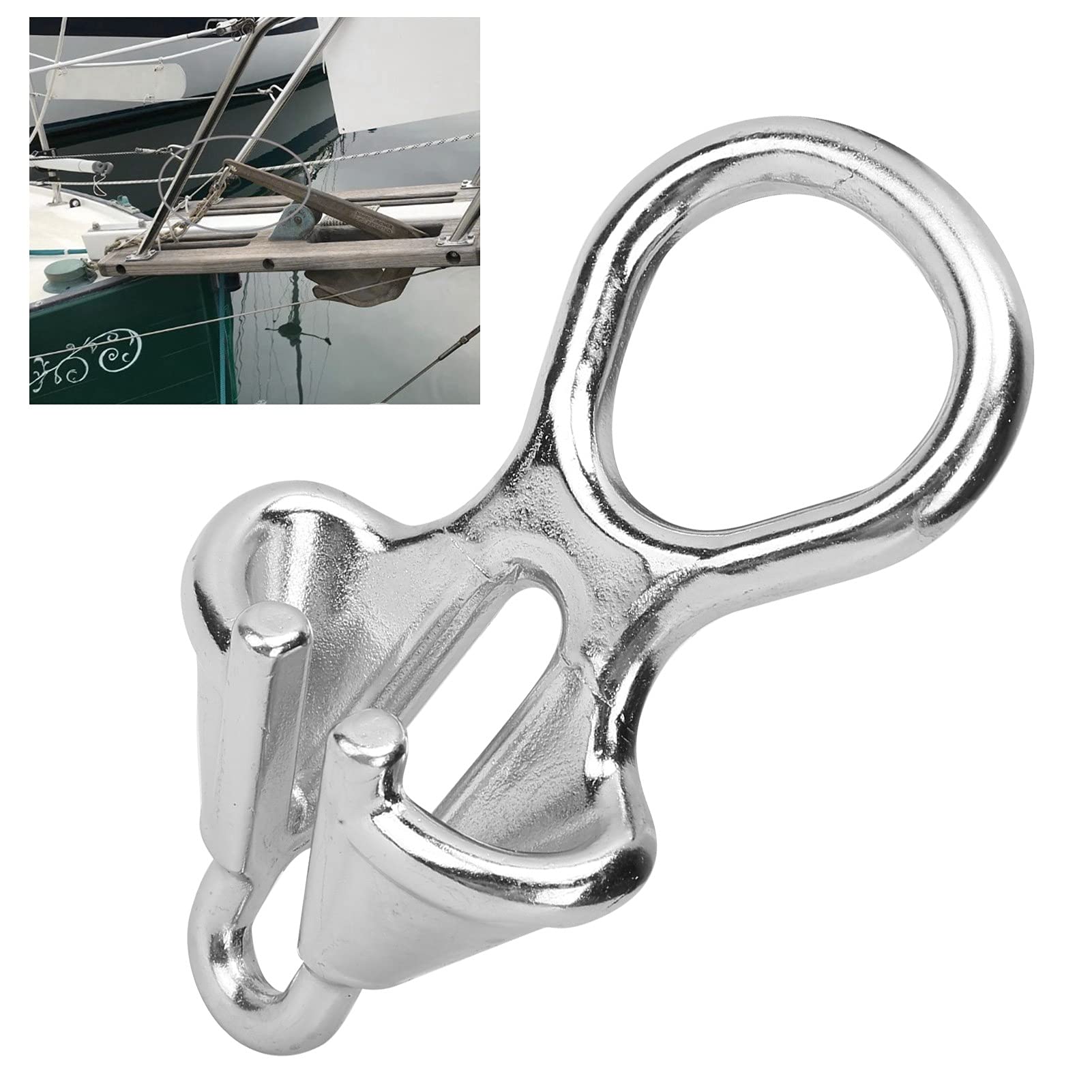 Ankerkettenschloss, Edelstahl-Bootsanker-Kettenstopper für Boot, Kajak, Marine, Kreuzfahrtschiff, Seilfestmacher für 6–8 mm/0,24–0,31 Zoll Seil oder Kette, Hardware-Zubehör für Boote von banapo