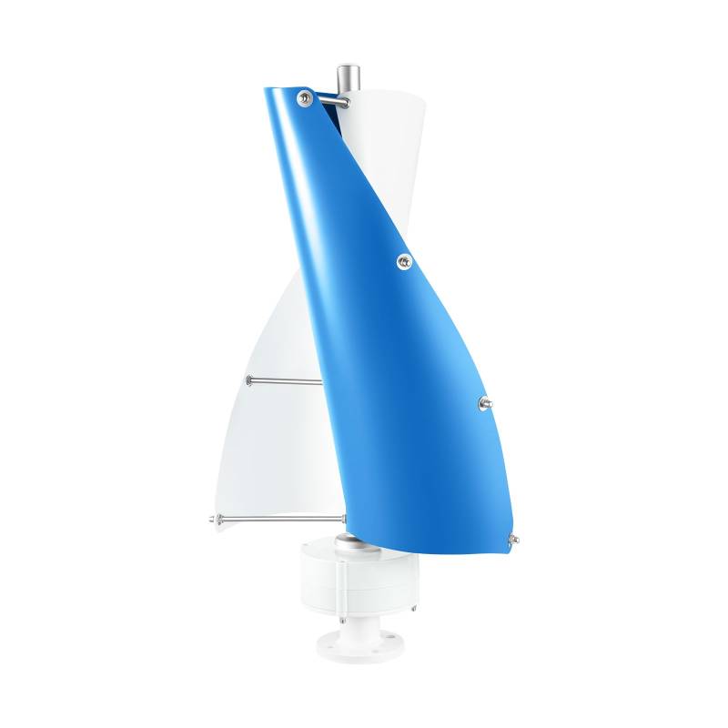 banborba 100W Vertikale Windgenerator, 24V Dreiphasiger Windrad Windturbine, 2-Klinge Vertikale Windkraftanlage mit Steuergerät, Geeignet für Boote, Pavillons, Hütten oder mobile Häuser (Blau/24V) von banborba