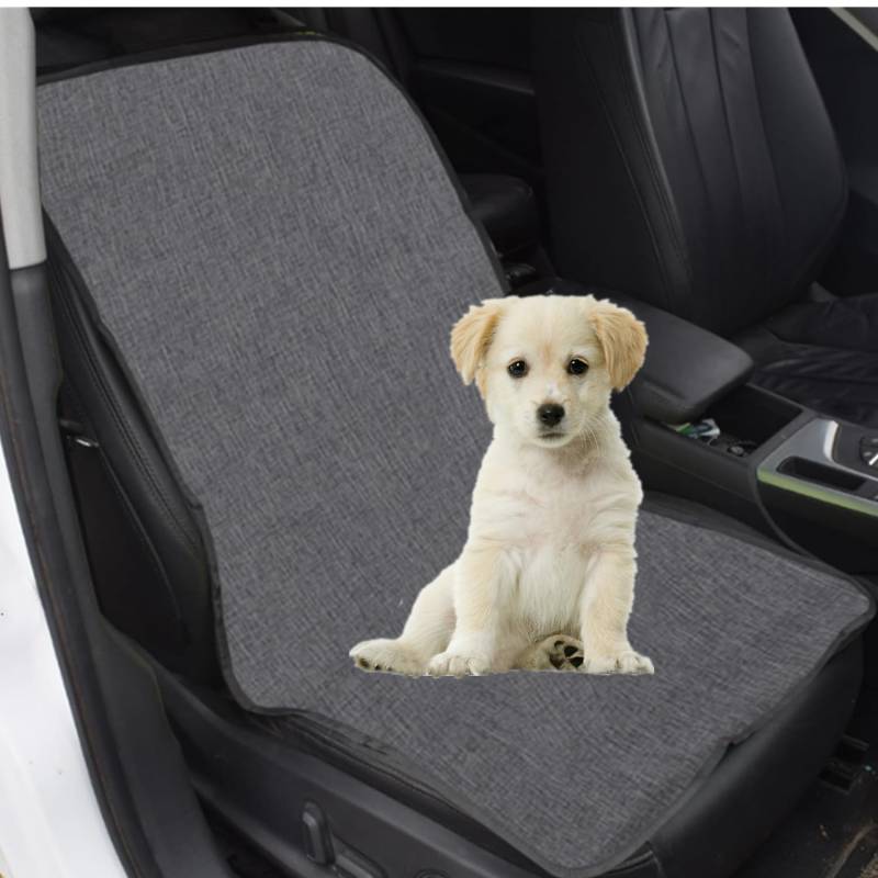 Autositzbezug vorne für Hund Kratzfest Haustier Autoschutz Auto-Vordersitzbezug für Hund Hundesitzbezug für Auto Sitzbezug des Autos für Haustier Universal Bezug des Vordersitzes für Haustier, Grau von bangminda