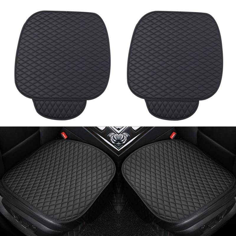 Sitzkissen Auto Universal wasserdichter Sitzbezug Auto PU Leder Sitzauflagen Vordersitzbezüge Autositzauflage Anti Rutsch Unterlage Sitzauflagen Autositzschoner für Hause Büro(2 Vordersitzbezüge) von bangminda