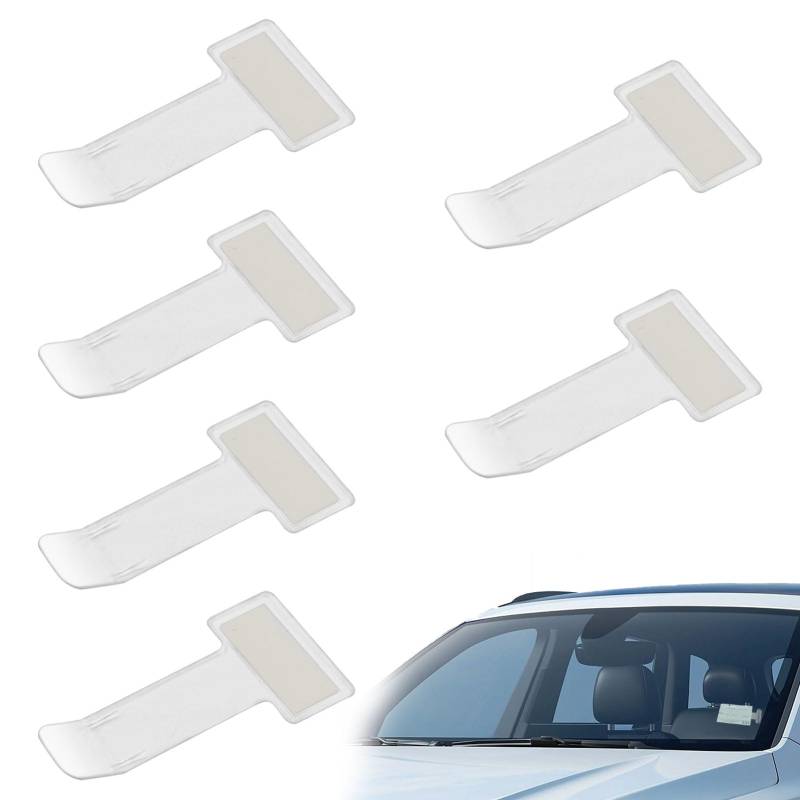 banjiabb 6 Stück Parkscheinhalter Windschutzscheibe,Parkscheinhalter,Parkausweis Halterung Windschutzscheibe,Parkausweis Halterung,Parktickethalter Auto,Transparente Auto Halter Clip,für Parkschein von banjiabb