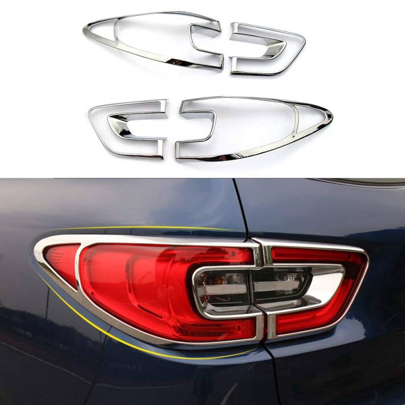 baodiparts 4Pcs ABS Chrom-hintere Rücklicht-Lampen-Rahmen-Abdeckungs-Verkleidung Auto Dekoration Außen von baodiparts