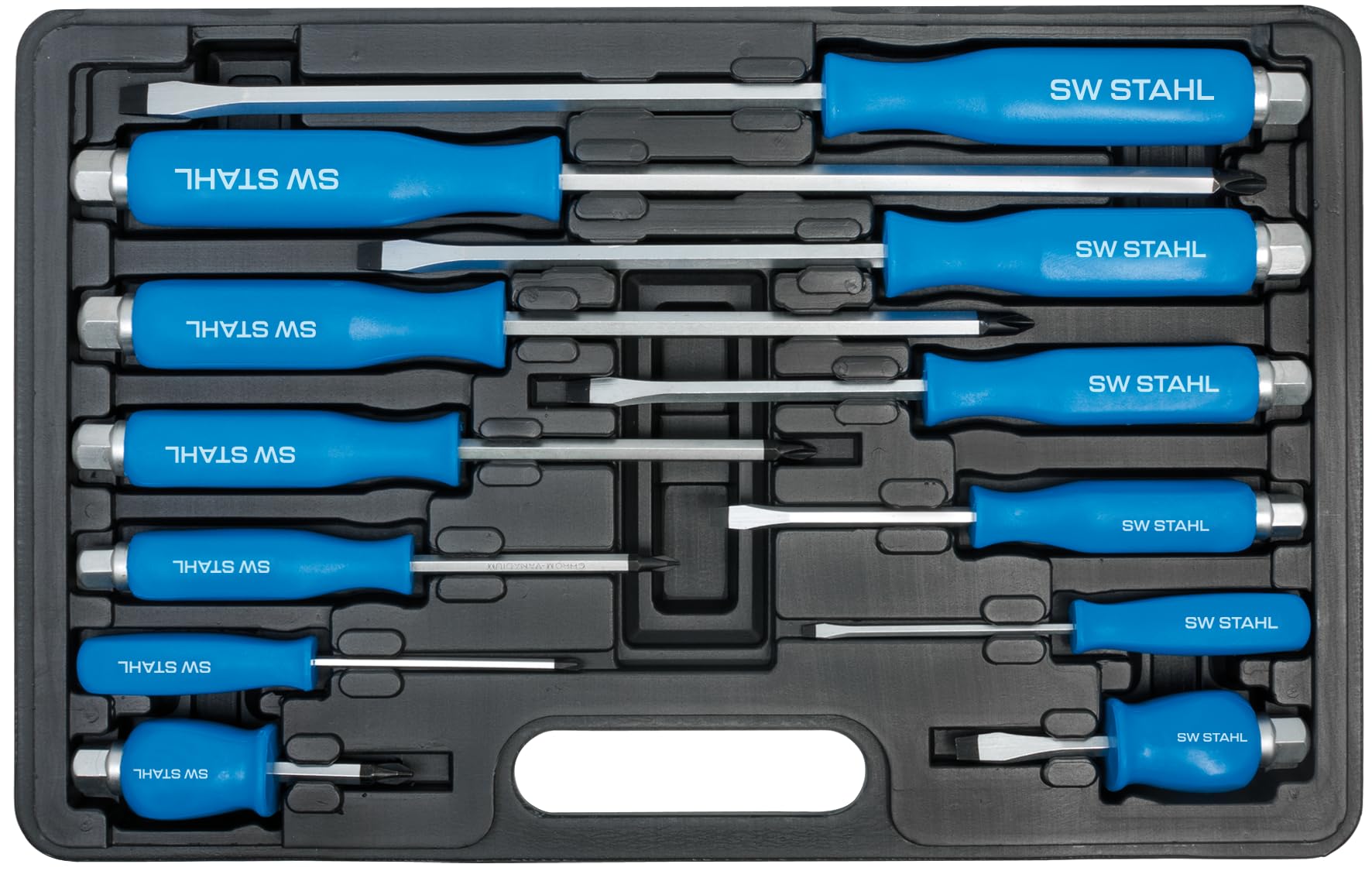 SW-Stahl S7890 Schraubendrehersatz 12-teilig schlagfest I Schlitz+Kreuz von SW-Stahl