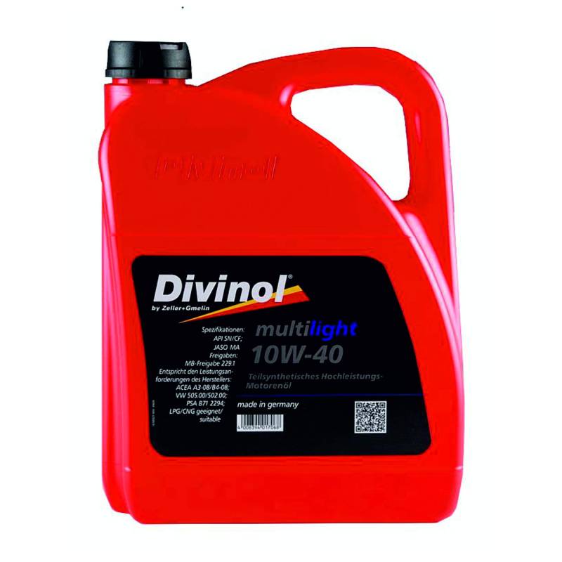 Motorenöl 'Divinol' Multilight 10W-40/5,0 Liter Kanister von bauCompany24