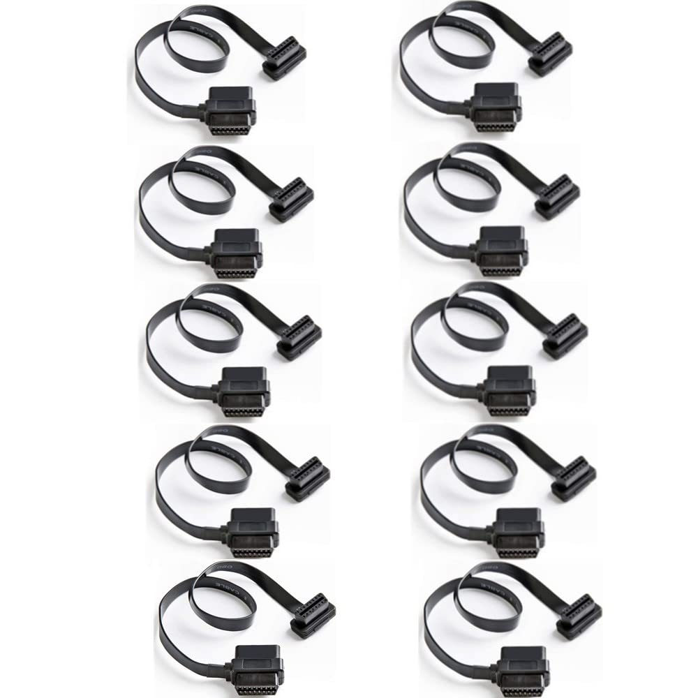 bbfly -A9 OBD II OBD2 16-poliger Splitter-Verlängerung, 1 x Stecker und 2 x Buchse Verlängerungskabel-Adapter (60 cm) (10 Stück) von bbfly