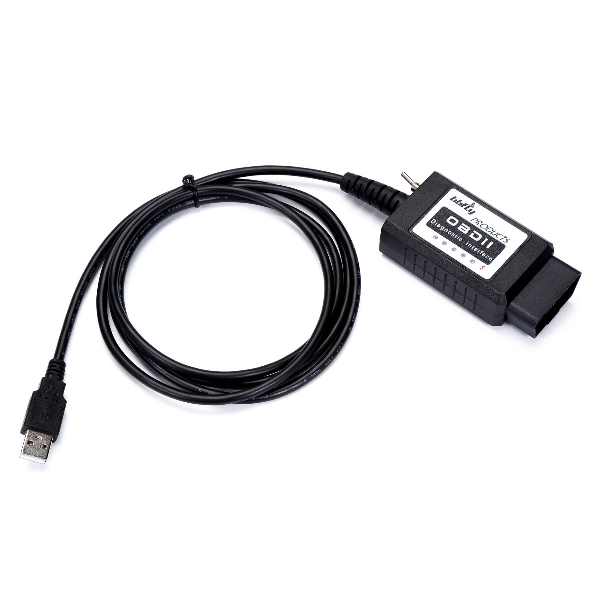 bbflyOBD-BF32302 USB Modifiziert FTDI Chip OBD2 Elmconfig Forscans HS-CAN / MS-CAN kompatibel mit Ford und Mazda von bbfly