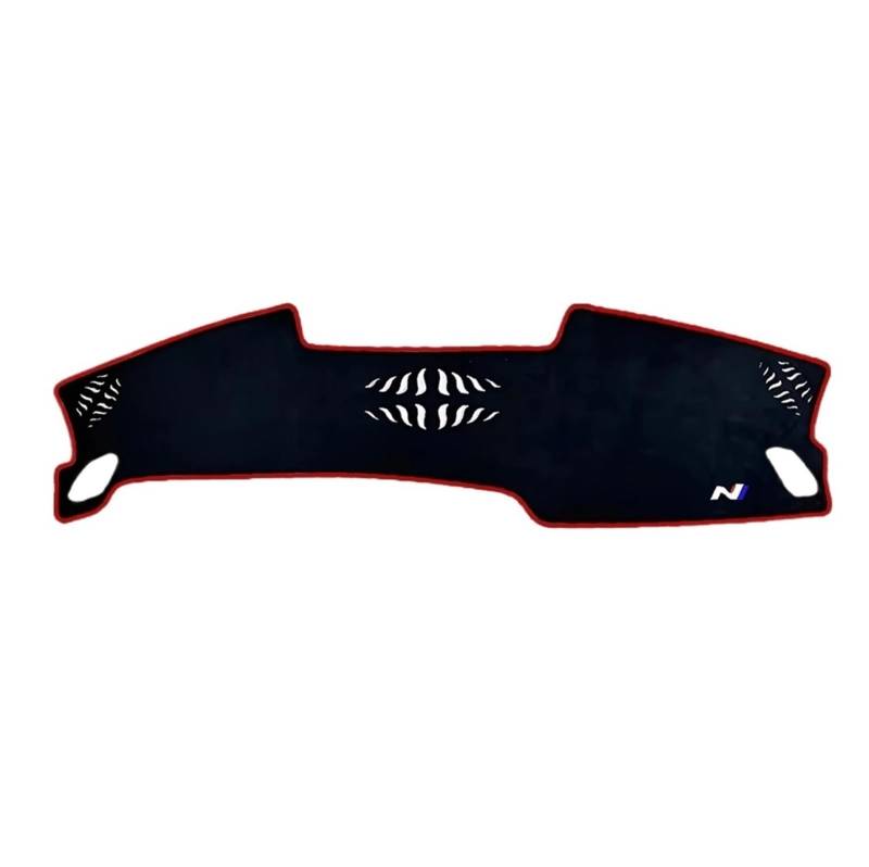 Armaturenbrett-Abdeckmatte Für Hyundai Für Sonata 2024 2025 Für N-line (Ohne HUD) Dashmat Dash Matte Dashboard Abdeckung Pad Sonnenschutz Dashboard Abdeckung Teppich Dashboard Rutschfeste Mat(LHD Red) von bcumst