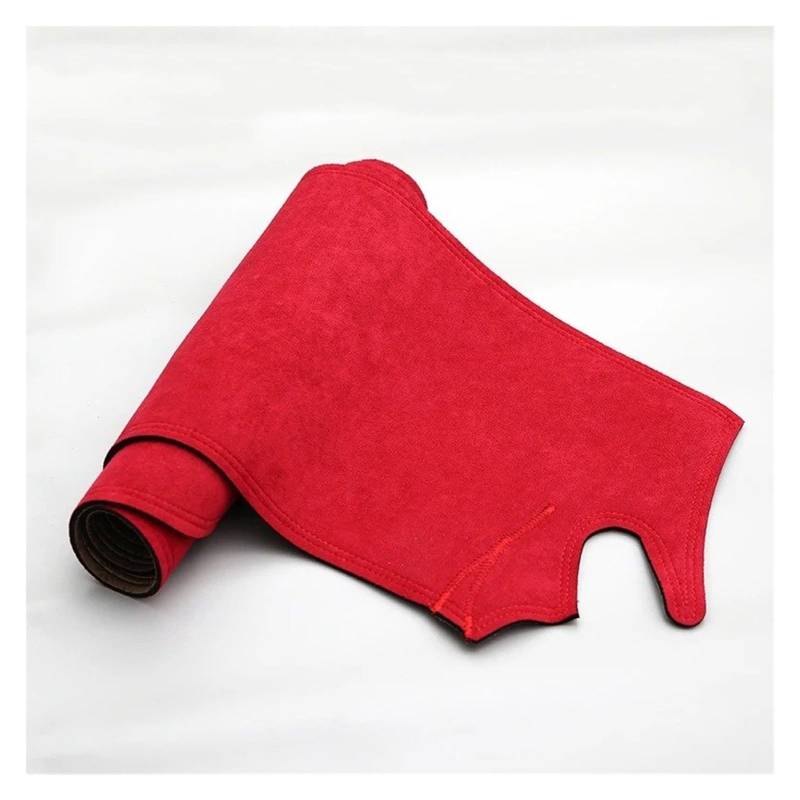 Armaturenbrett-Abdeckmatte Für Maserati Für Ghibli 2014 2015 2016 2017-2023 Wildleder Leder DashMat Dash Matte Abdeckung Dashboard Pad Sonnenschirm Teppich Auto Zubehör Dashboard Rutschfeste Mat(Red R von bcumst