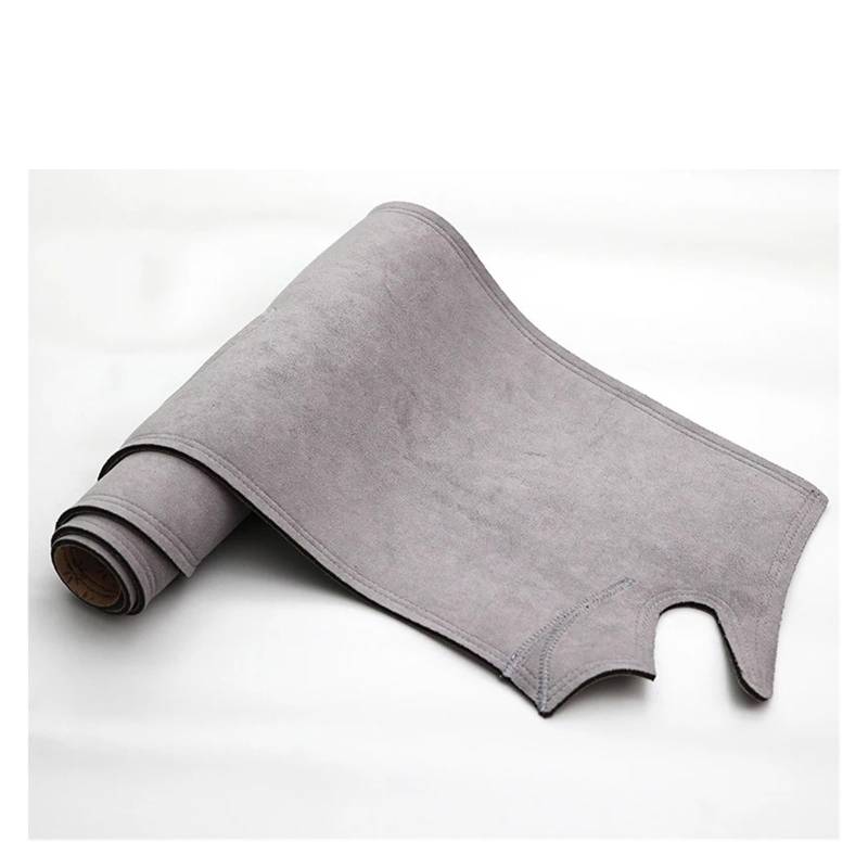 Armaturenbrett-Abdeckmatte Für Maserati Für Ghibli 2014 2015 2016 2017-2023 Wildleder Leder DashMat Dash Matte Abdeckung Dashboard Pad Sonnenschirm Teppich Auto Zubehör Dashboard rutschfeste Mat(Grey von bcumst