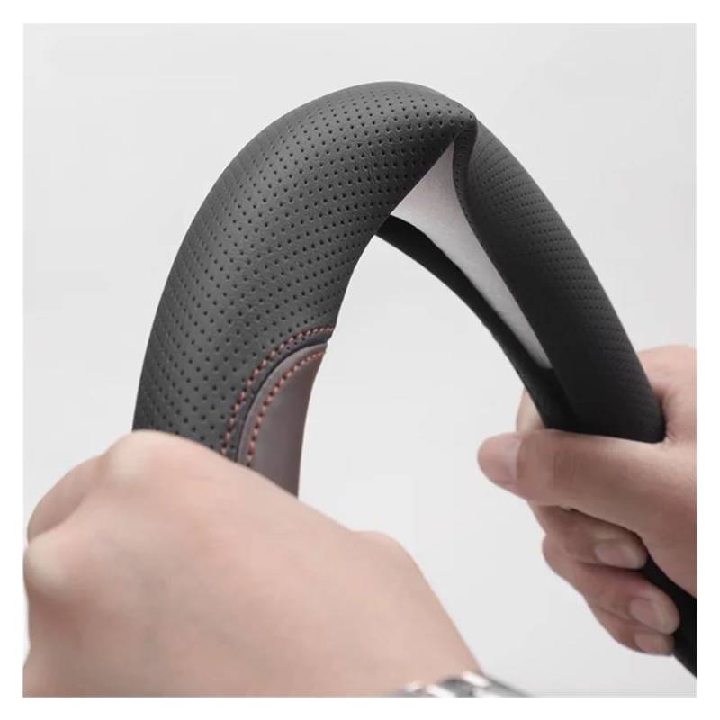 Auto Lenkradbezug Für BYD Für Dolphin Seagull Seal Qin Song Han Lenkrad Abdeckung Leder Griff Nicht-Slip 38 cm Typ D Anti-schweiß Auto Zubehör(C) von bcumst