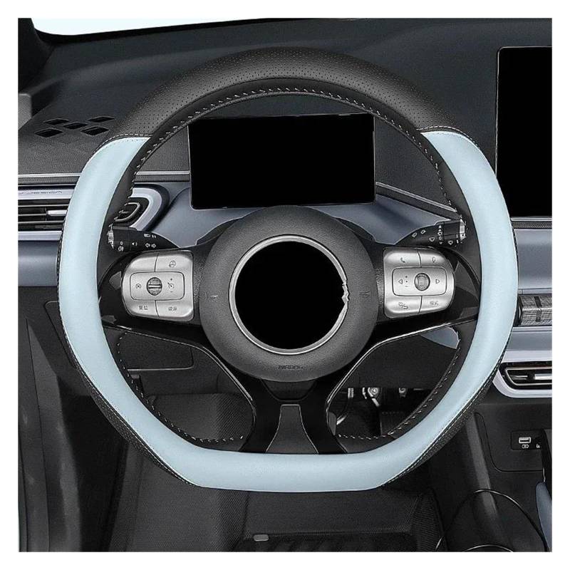 Auto Lenkradbezug Für BYD Für Dolphin Seagull Seal Qin Song Han Lenkrad Abdeckung Leder Griff Nicht-Slip 38 cm Typ D Anti-schweiß Auto Zubehör(R) von bcumst