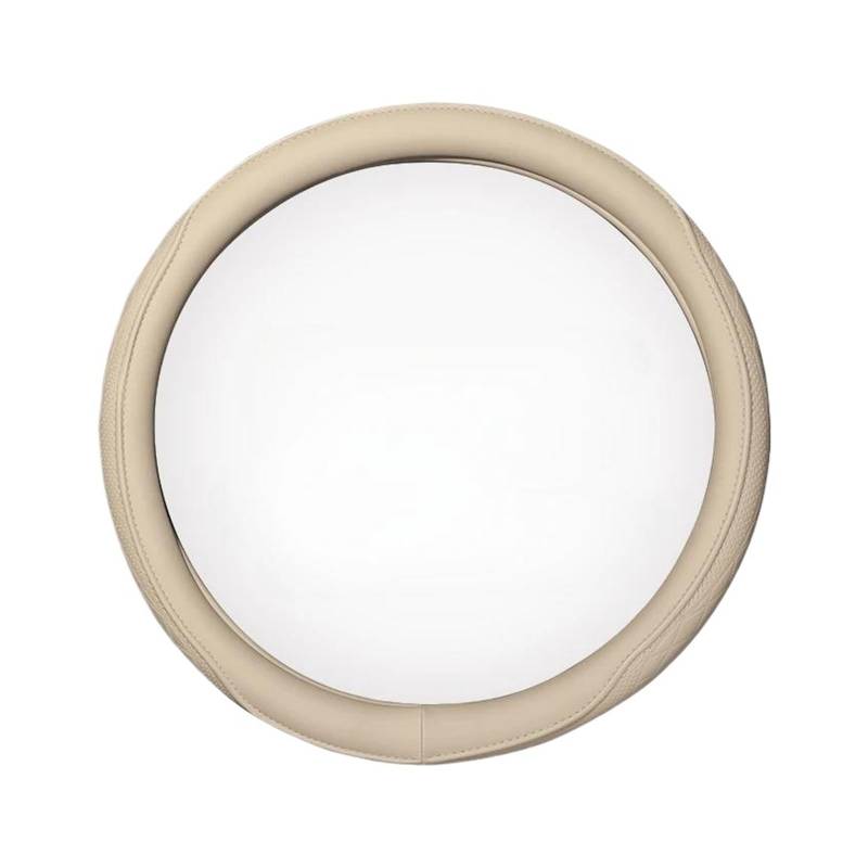 Auto Lenkradbezug Passend Für Perforierte Lenkradhülle Aus PU-Leder Mit Einem Durchmesser Von 14,5–15 Zoll. Strapazierfähiger Lederbezug Mit Rutschfestem Futter Lenkrad Bezug(Beige) von bcumst