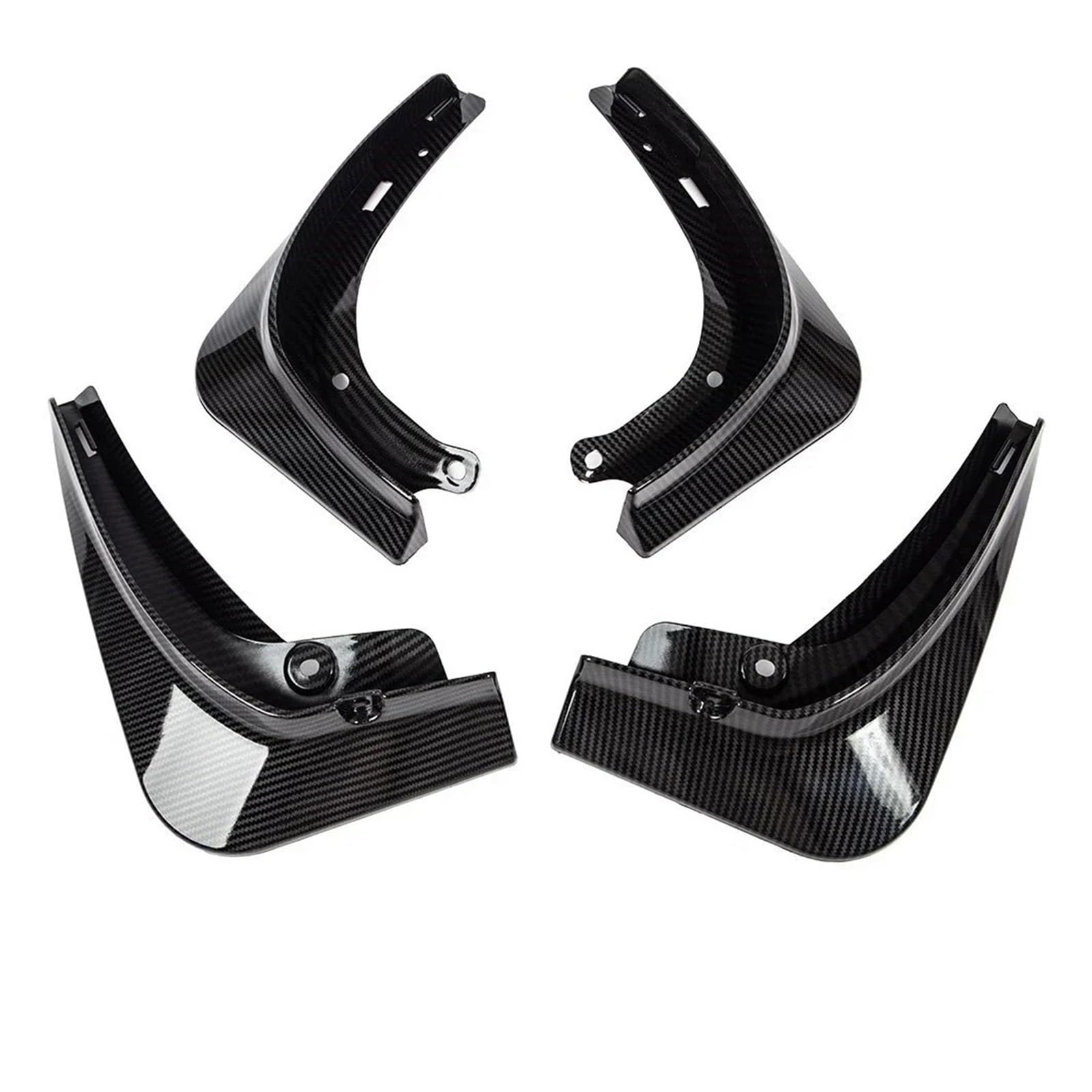 Auto Schmutzfänger Für Tesla Für Modell 3 Für Y 2017-2023 Schmutzfänger Kotflügel Kunststoff-Spritzschutz Kotflügel 4 Teile/Satz Schwarz Weiß Kohlefaser Farbe Auto Fender(Carbon Fiber) von bcumst