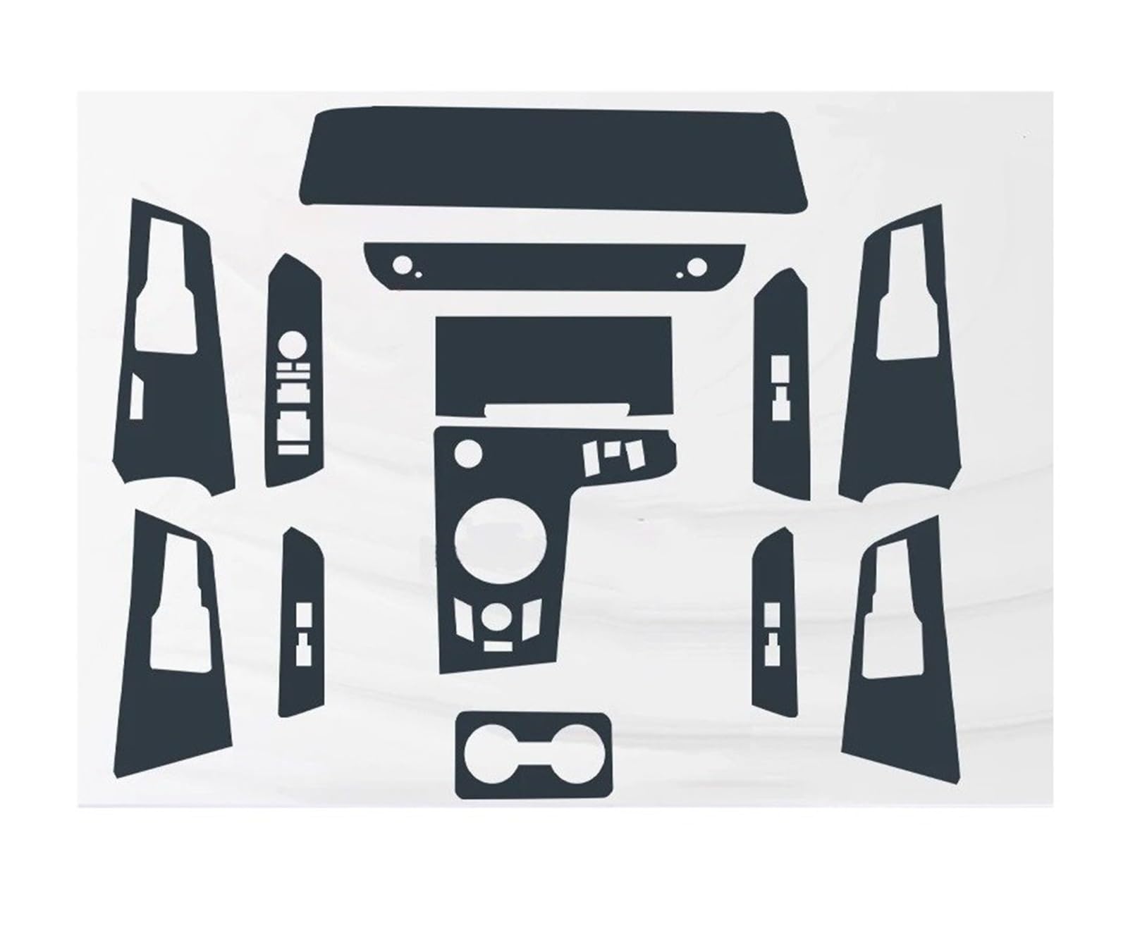 Mittelkonsole Dekor Panel Für Kia Für Sportage NQ5 2022-Present Navigation Center Console Gear Panel Screen TPU Auto Innenraum Schutzfolie Anti Scratch Schalttafel Rahmen Trim(Style 1 for LHD) von bcumst