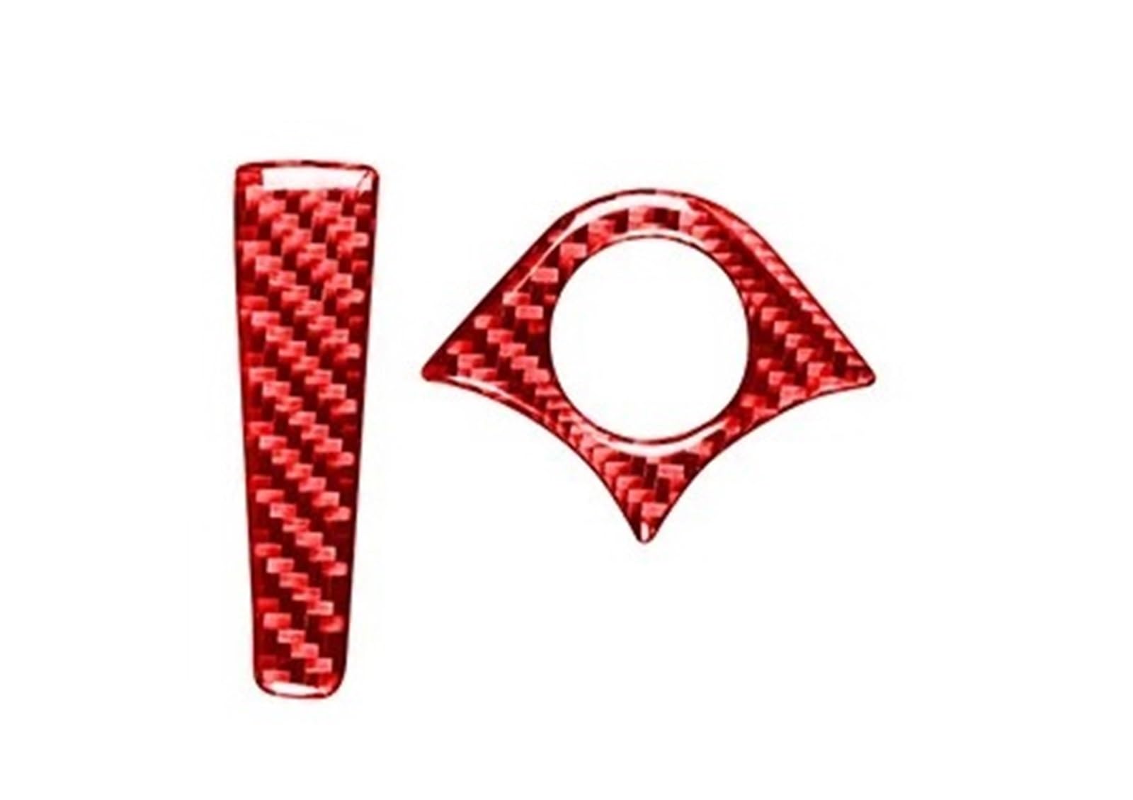Mittelkonsole Dekor Panel Für Mini Für Cooper 2002-2004 Carbon FiberCenter Console Zigarettenanzünder-Rahmenabdeckung Autoinnenausstattung Dekorativer Aufkleber Schalttafel Rahmen Trim(RED) von bcumst