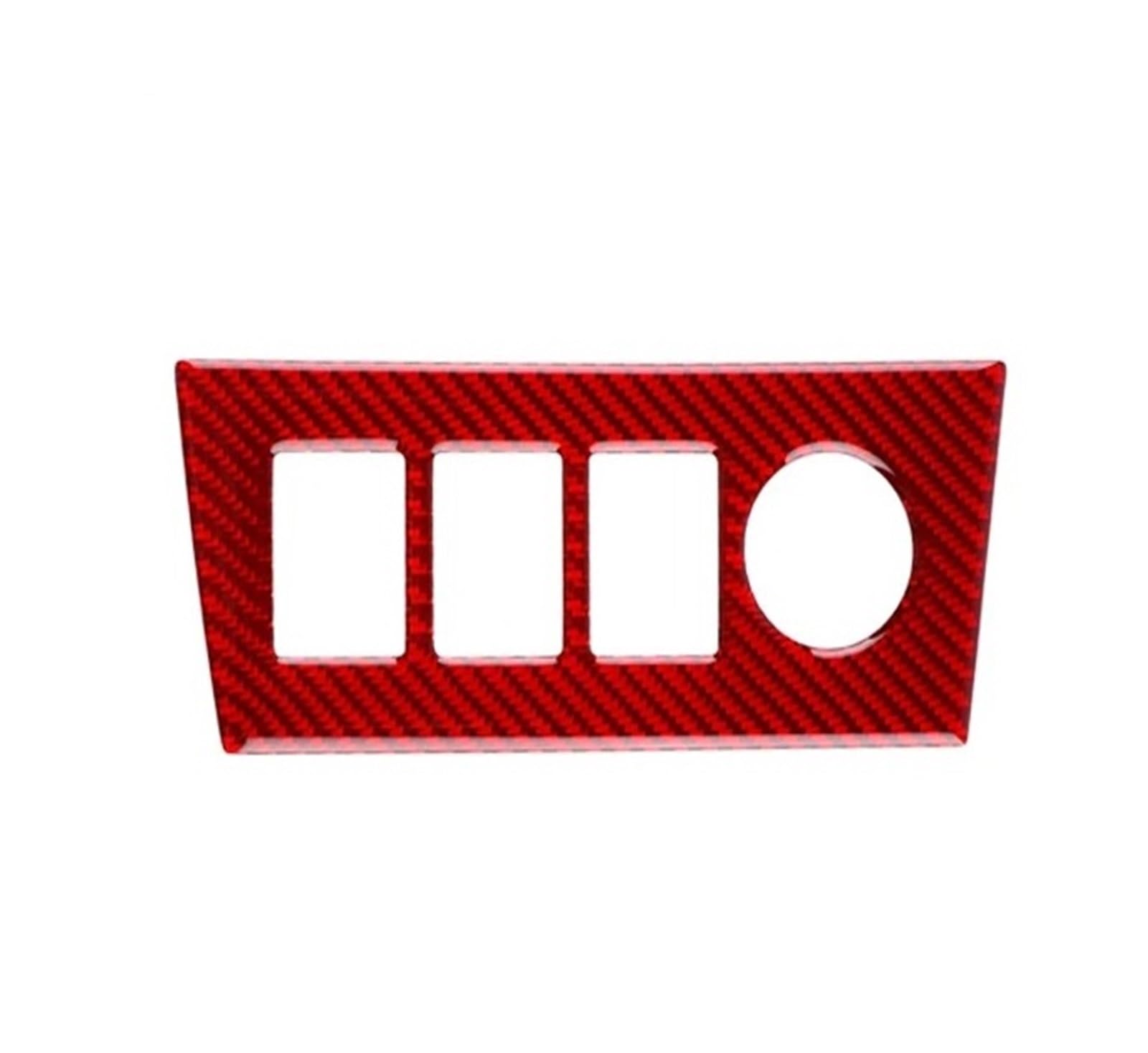 Mittelkonsole Dekor Panel Für Toyota Für RAV4 2006-2012 LHD RHD Echt Weiche Carbon Faser Aufkleber Auto Zigarettenanzünder Panel Trim Schalttafel Rahmen Trim(Red Carbon) von bcumst