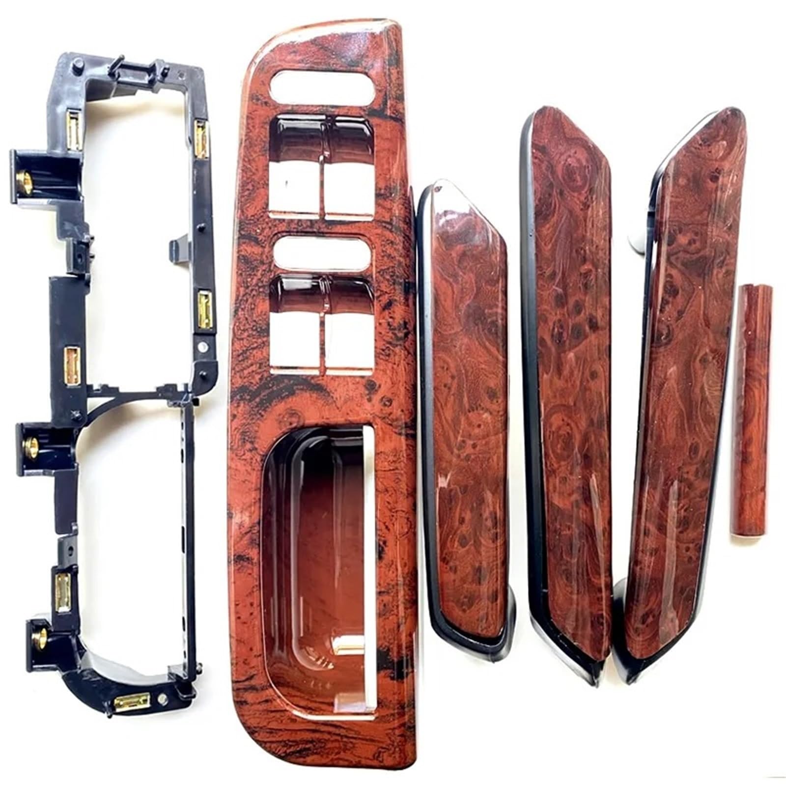 Mittelkonsole Dekor Panel Für VW Für Passat B5 MK4 1998-2005 Mahagoni Türgriff Schalter Basis 3B186717E 3B4867179B 3B0867180A 3B4867180B 3B4867372 Schalttafel Rahmen Trim(G) von bcumst