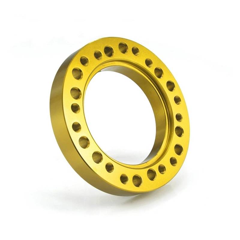 Spurverbreiterungen Universal-Autozubehör Lenkradlochadapter Lila 12mm CNC-Aluminium Auto Lenkradnaben-Boss-Kit Adapter Spacer Flansch-Radnaben-Distanzstück(Gold) von bcumst