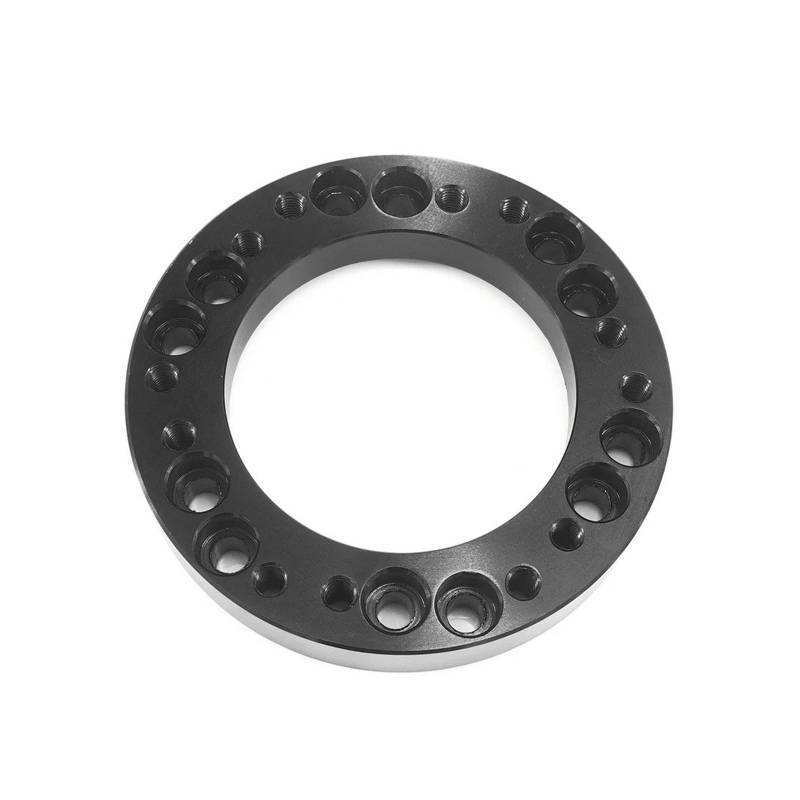 Spurverbreiterungen Universal-Autozubehör Lenkradlochadapter Lila 12mm CNC-Aluminium Auto Lenkradnaben-Boss-Kit Adapter Spacer Flansch-Radnaben-Distanzstück(Schwarz) von bcumst