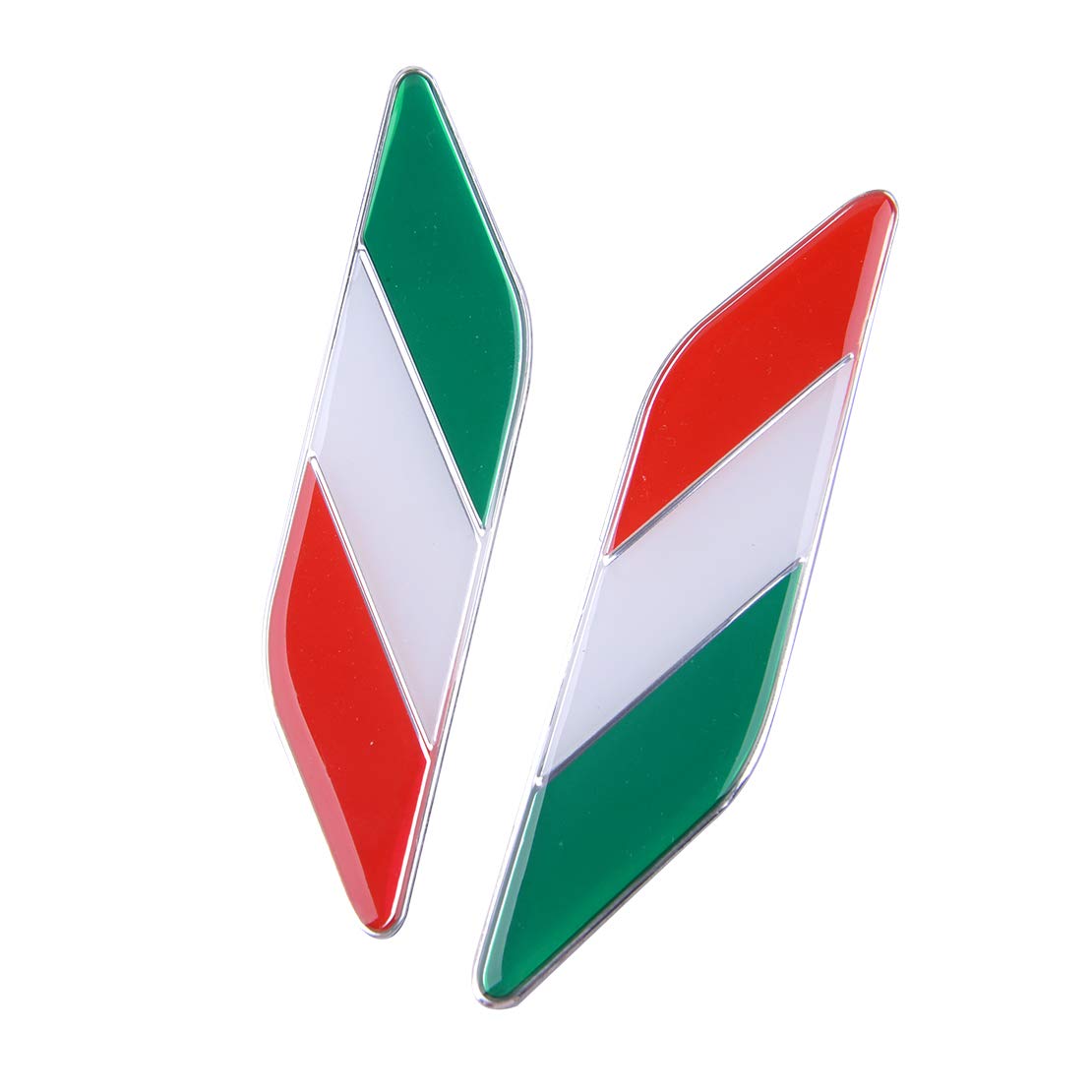 beler 2 stücke Auto Seitenschutzblech Legierung Italien Flagge Stil Logo Emblem Abzeichen Aufkleber Aufkleber von beler