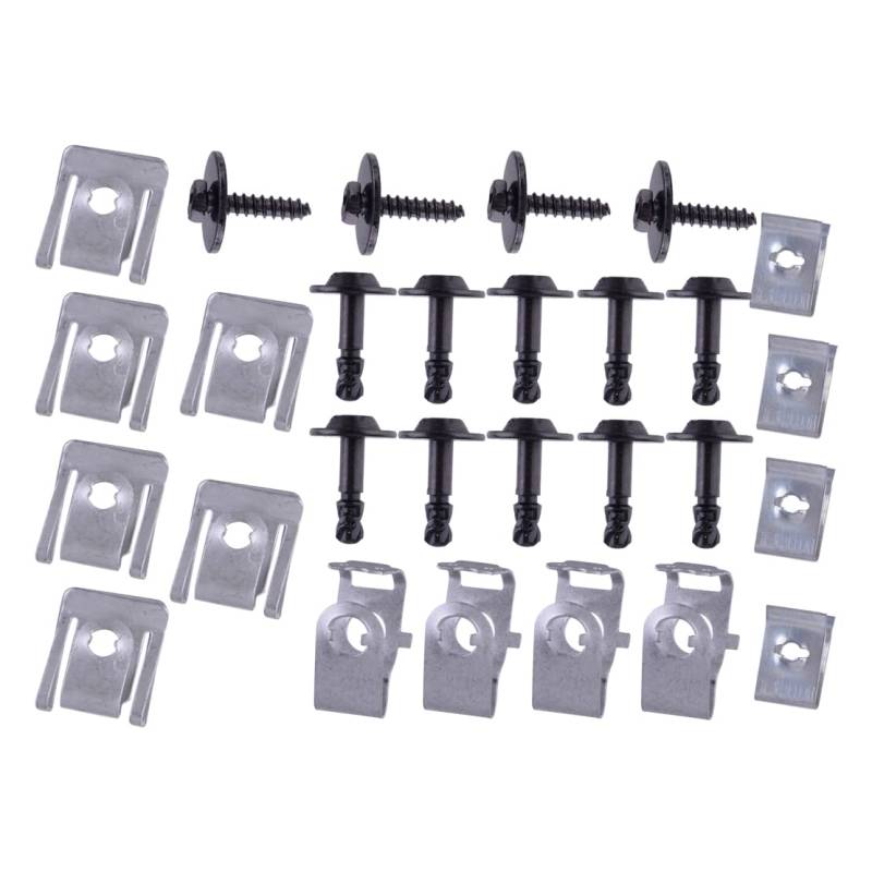 beler 28 Stück gemischte Motor-Unterboden-Clips Fiter Befestigungssatz Fit für Audi A4 B8 A5 8T 2007–2015 von beler