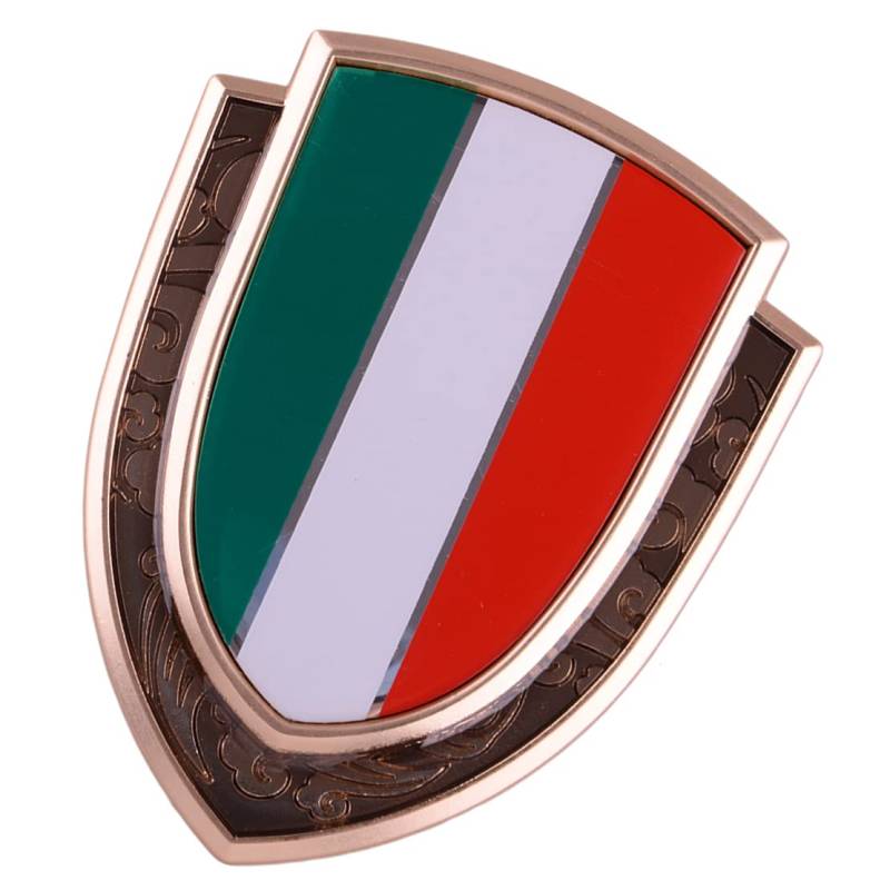 beler 3D Metall Italien Italienische Flagge Auto Kofferraum Seitenfenster Emblem Abzeichen Aufkleber von beler