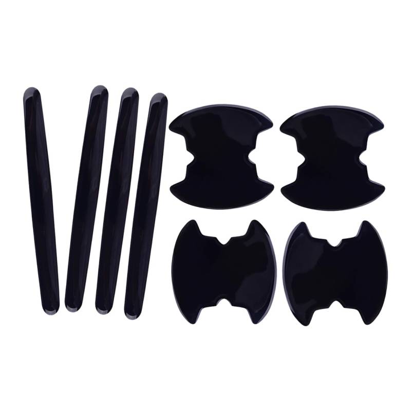 beler 8 Stücke glänzend schwarz Universal Auto Türgriff Schüssel Anti Scratch Sticker Protector Cover Trim von beler