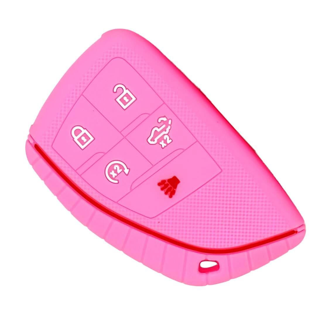 beler Rosa Silikon 5 Tasten Fernbedienung Schlüsselanhänger Abdeckung Hülle Fit für Chevrolet Silverado GMC Sierra Buick beler Rosa Silikon 5 Tasten Fernbedienung Schlüsselanhänger Abdeckung Hülle Fit für Chevrolet Silverado GMC Sierra Buick von beler