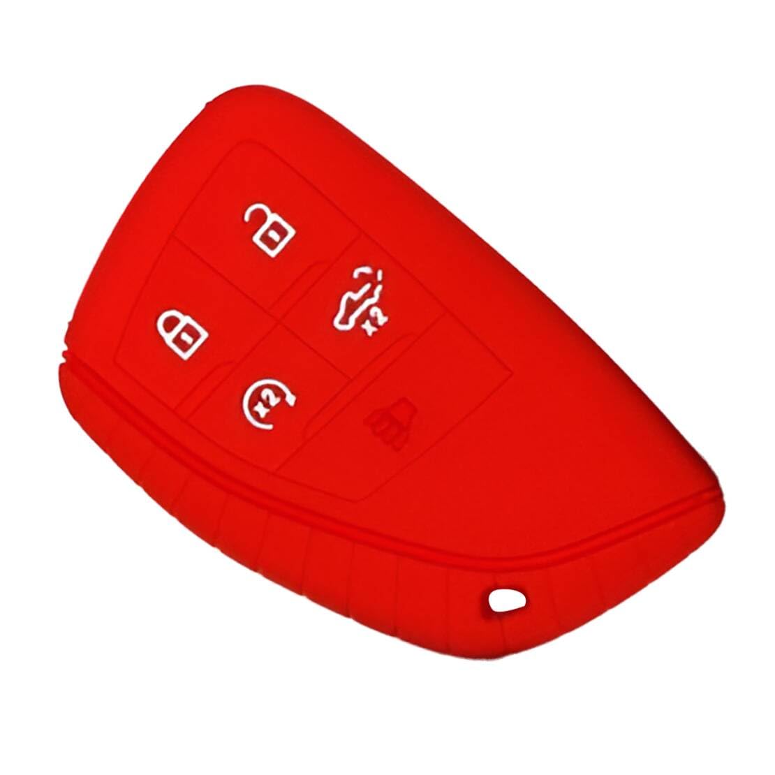 beler Rotes Silikon 5 Tasten Fernbedienung Schlüsselanhänger Cover Case Fit für Chevrolet Silverado GMC Sierra Buick beler Rotes Silikon 5 Tasten Fernbedienung Schlüsselanhänger Cover Case Fit für Chevrolet Silverado GMC Sierra Buick von beler