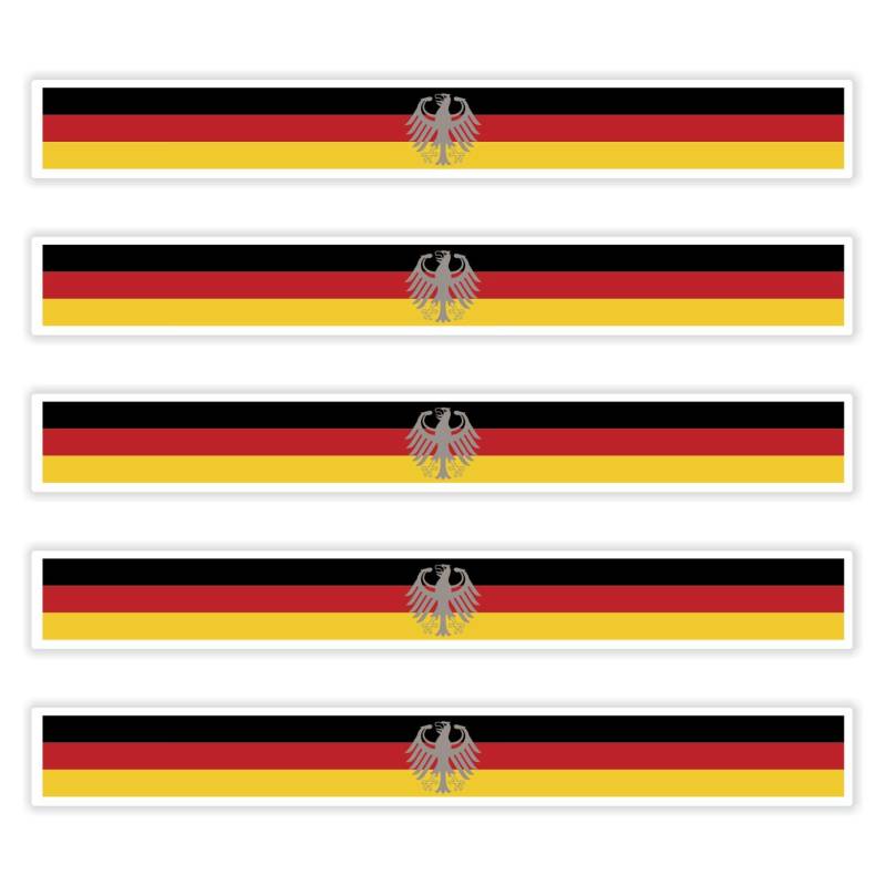 benobler 5 x Aufkleber Deutschland/Bundesadler f. KFZ Auto Motorrad Boot Flagge Fahne Germany von benobler