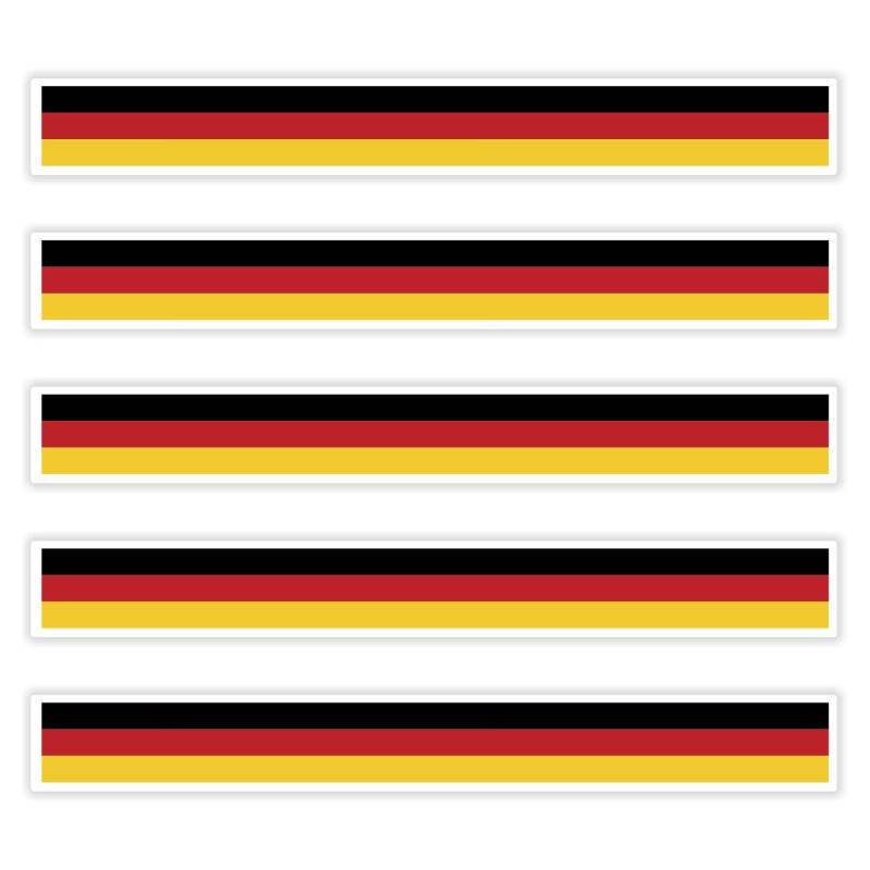 benobler 5 x Aufkleber Deutschland f. KFZ Auto Motorrad Boot Flagge Fahne Germany von benobler