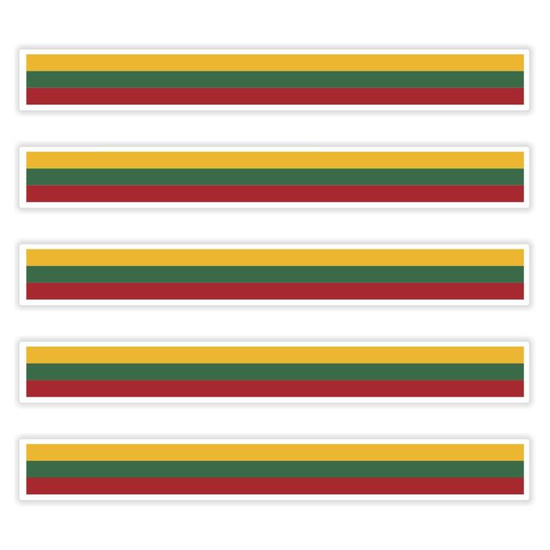 benobler 5 x Aufkleber LITAUEN f. KFZ Auto Motorrad Boot Flagge Fahne Lithuania von benobler