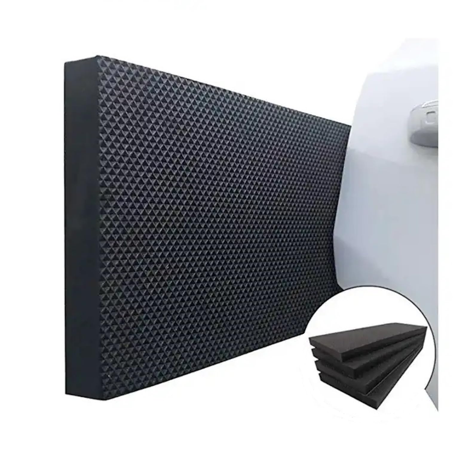 bepco Premium Garagen-Wandschutz selbstklebend - je 40 x 20 x 2,0 cm - schwarz - Rammschutz Prallschutz Garagenpolster Türkantenschutz von bepco