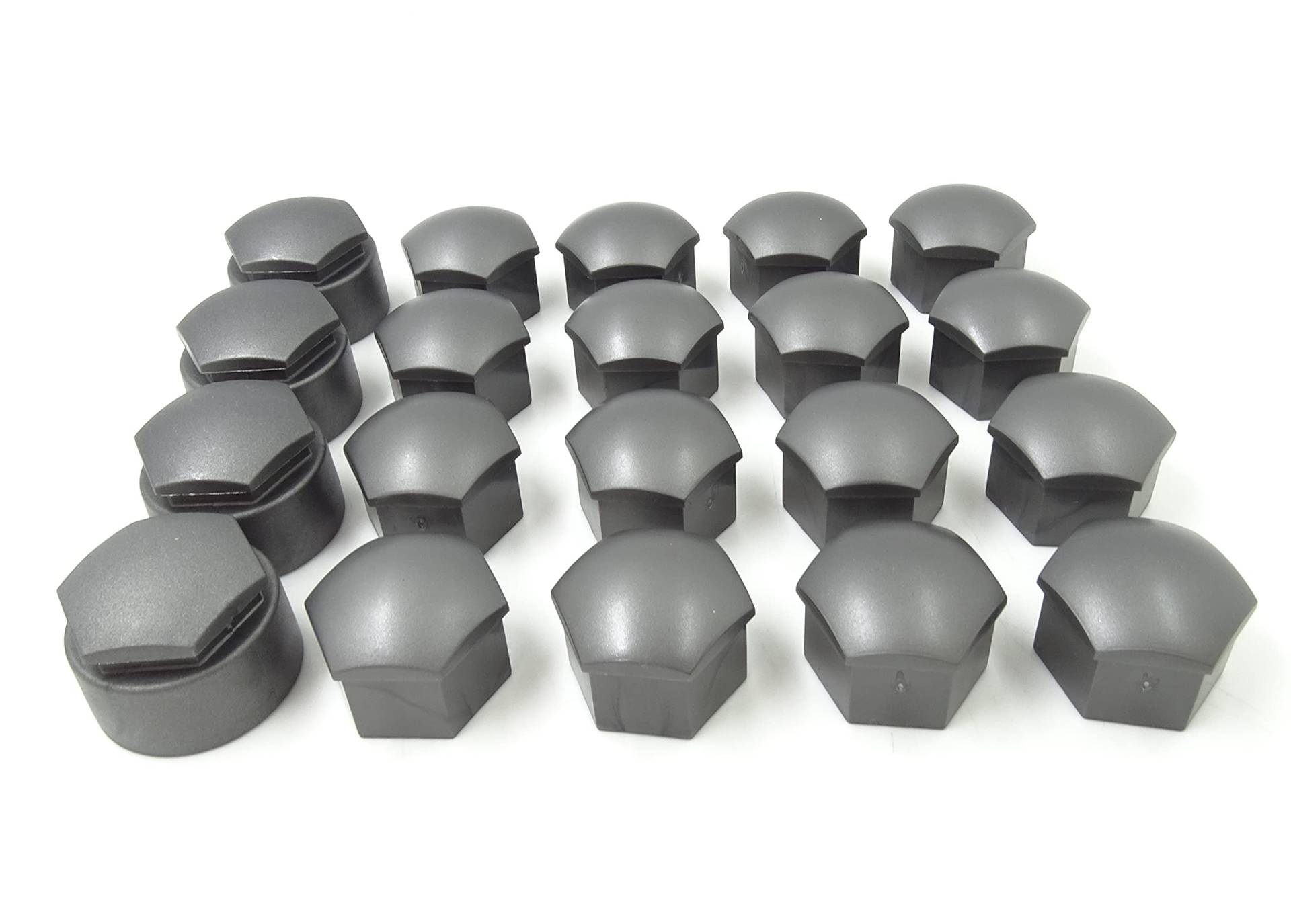 Skoda Radmutterkappen für Leichtmetallfelgen, 17 mm, grau matt von beseloa