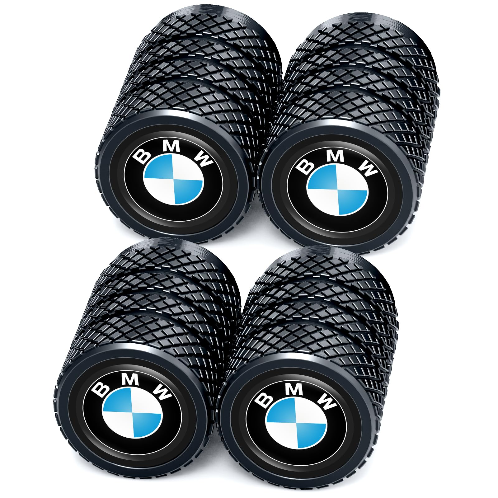 Reifen Ventilkappen für BMW 1 3 5 6 Series X1 X3 X7 X5 X6 Z4 7 M Series,Ventilkappen mit Dichtung für stabilen Reifendruck, Autoventil Kappe, 4 Stück von betyyy