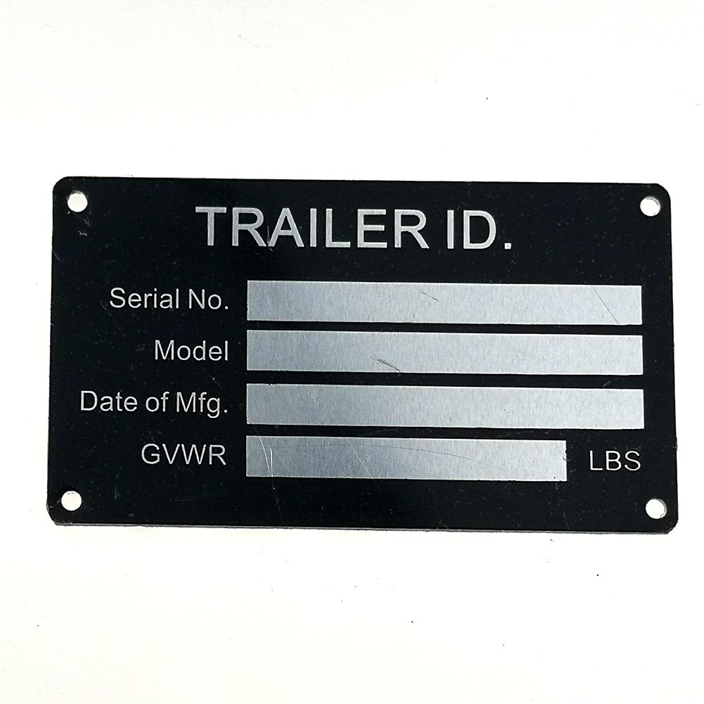 Blanko Anhänger VIN ID Plate Data TAG Serial Model Number Identification Neu von beyondcity