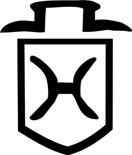 blattwerk-design Brandzeichen der Pferderassen Schleswig Holstein Warmblut M010 Weiß von blattwerk-design