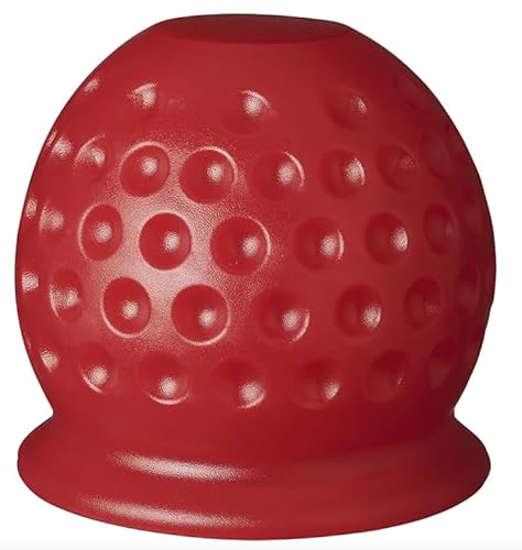 Anhängerkupplung Abdeckung, 50 mm Gummi/Kunststoff Anhängerkupplung Schutzkappe Anhängerkupplung Kugelkopf für Anhänger PKW LKW RV (Golfball rot) von blntackle76