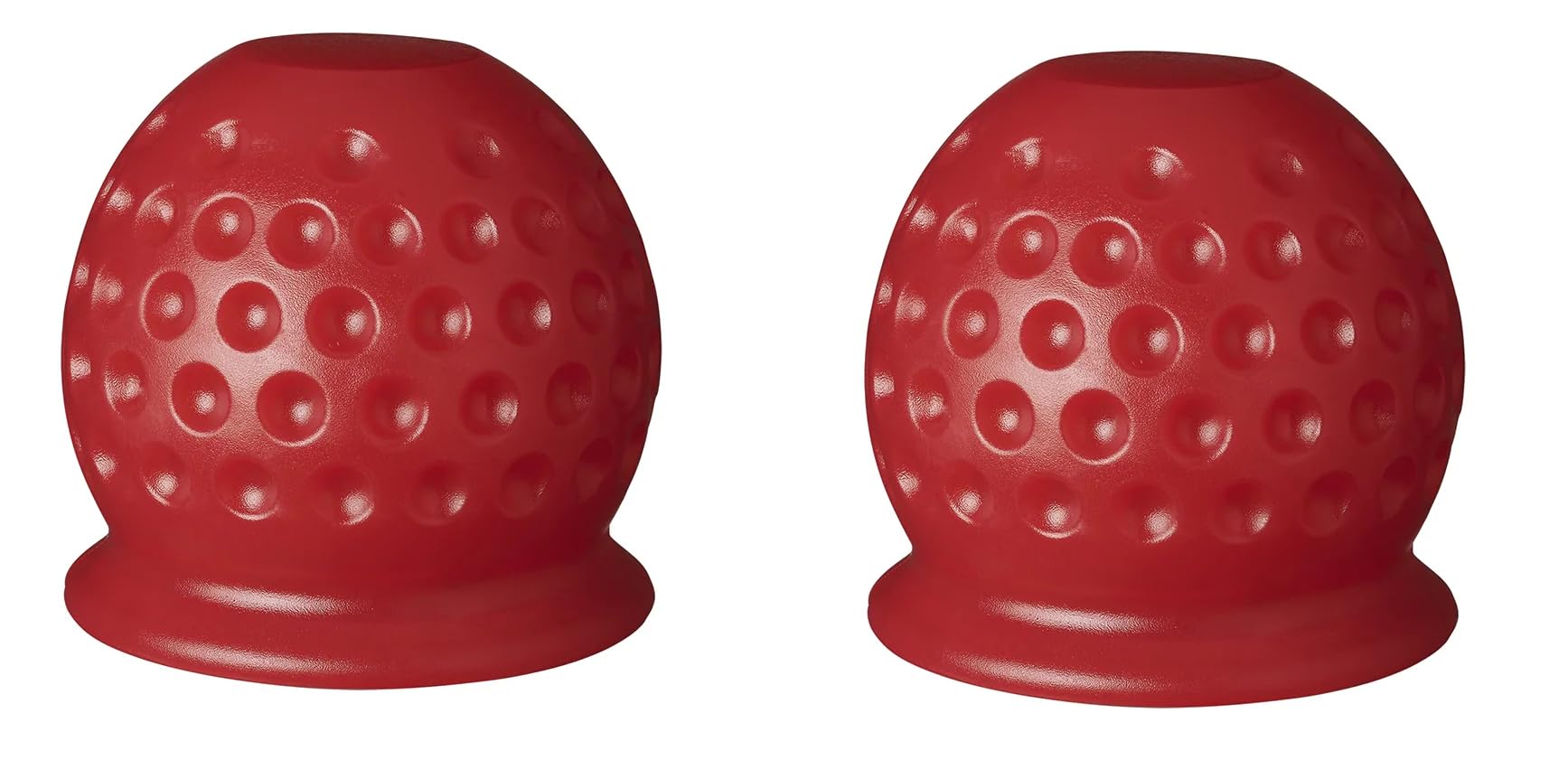 Set: Anhängerkupplung Abdeckung, 50 mm Gummi/Kunststoff Anhängerkupplung Schutzkappe Anhängerkupplung Kugelkopf für Anhänger PKW LKW RV (2 Stück Golfball rot) von blntackle76