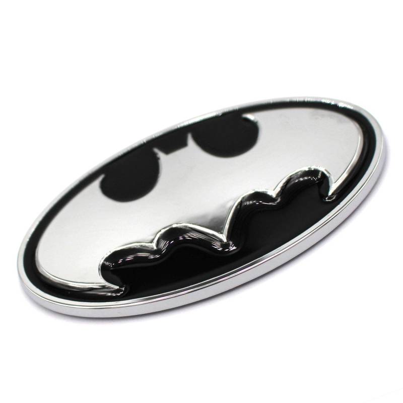 3D Emblem Batman Kunststoff mit Schaumstoff-Kleberückseite Badge von VmG-Store (Schwarz/Chrom) von boost-key.com