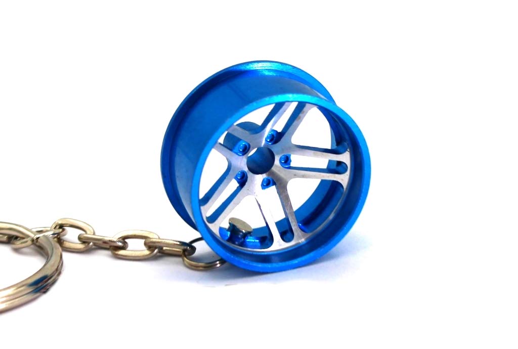 boost-key.com Hellaflush Wheel Felge Eloxiert Schlüsselanhänger massiver Anhänger von VmG-Store (Blau eloxiert) von boost-key.com