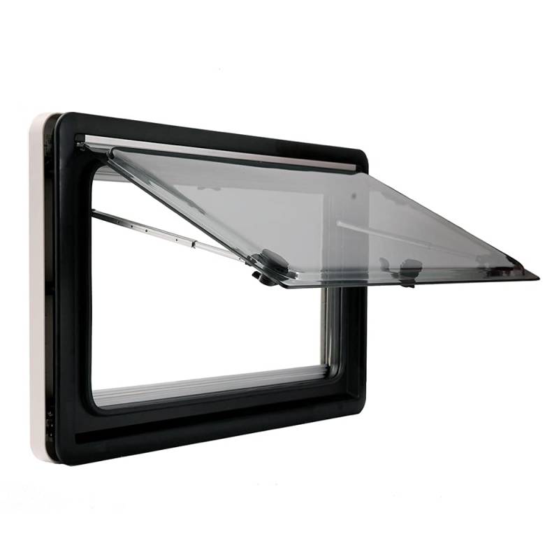 Wohnmobilfenster, 450x500mm Wohnwagen Seitenfenster Wohnmobil Feststehend zum Schieben, Klappfenster Externes Push Fenster mit Rollo für RV Kastenwagen Van Camper (450x500mm) von buedmsk