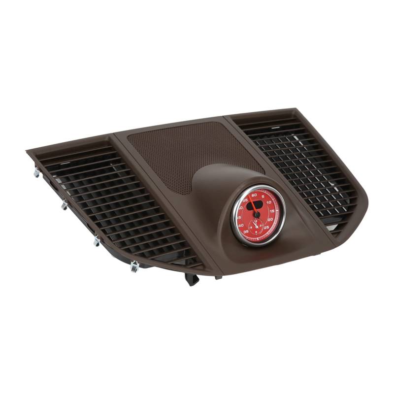 Dash-Stoppuhr-Abdeckung, Grill, Obere Mitte, Armaturenbrett-Verkleidung, Festes Braunes Panel 95B 858 189 C 0L7 für Auto-Dekorationsersatz für 2014-2020 (leuchtend rote von buhb