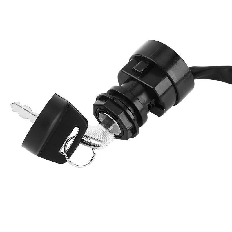 Zündschlossschlüssel, 2-polig, Schwarz mit 2 Passenden Schlüsseln, ATV-Zündschloss, für Yfm 350 Bruin 660R 700R von buhb