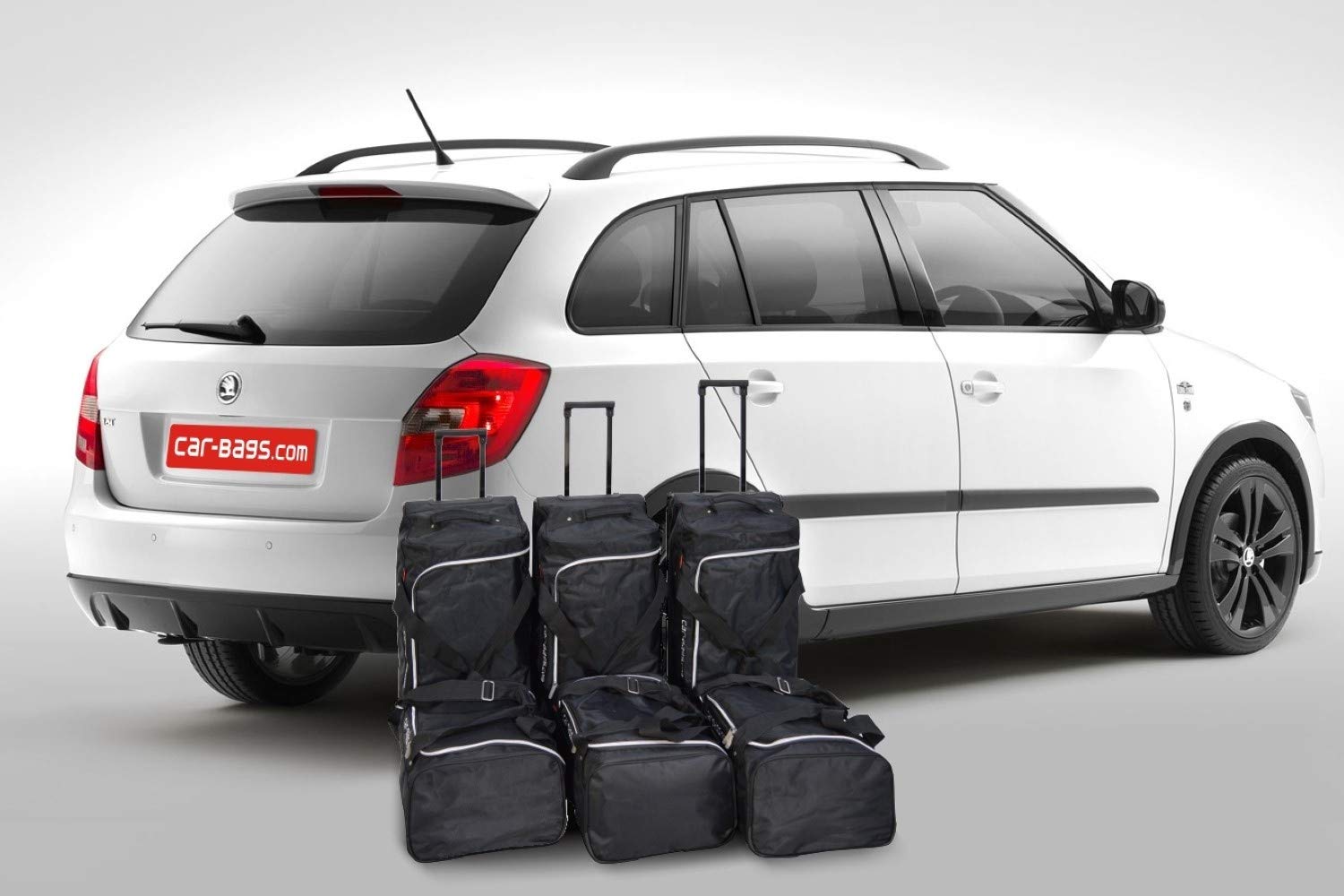 car-bags S51101S Fabia II (5J) Kombi Reistassen-Set Trolleys + 3X Handta von car-bags