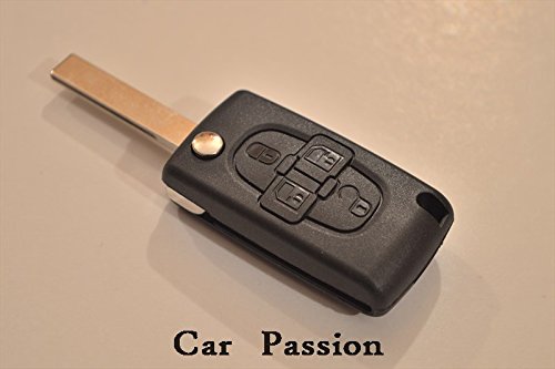CE0536 Schlüsselhülle für Schlüssel mit vier Tasten für Lancia Phedra, Citroen C4/C5/C8/Picasso, Peugeot 1007/807 von car passion